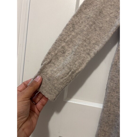 White + Warren Long Sleeve 100% Cashmere Mock Neck Sweater Dress Small Warm Gray - Picture 4 of 7